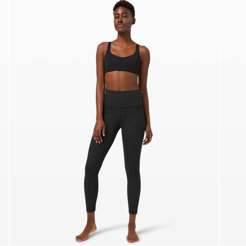 Lululemon Align Pant 25" in Speckle Emboss Black Size 4